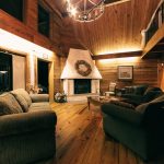 inside a cottage home's living room